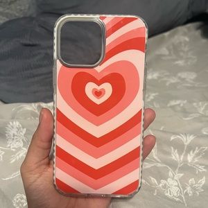 Red heart phone case